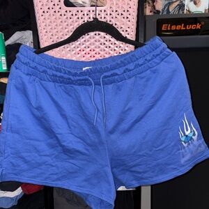 Refuge Blue Athletic Shorts with Graphic